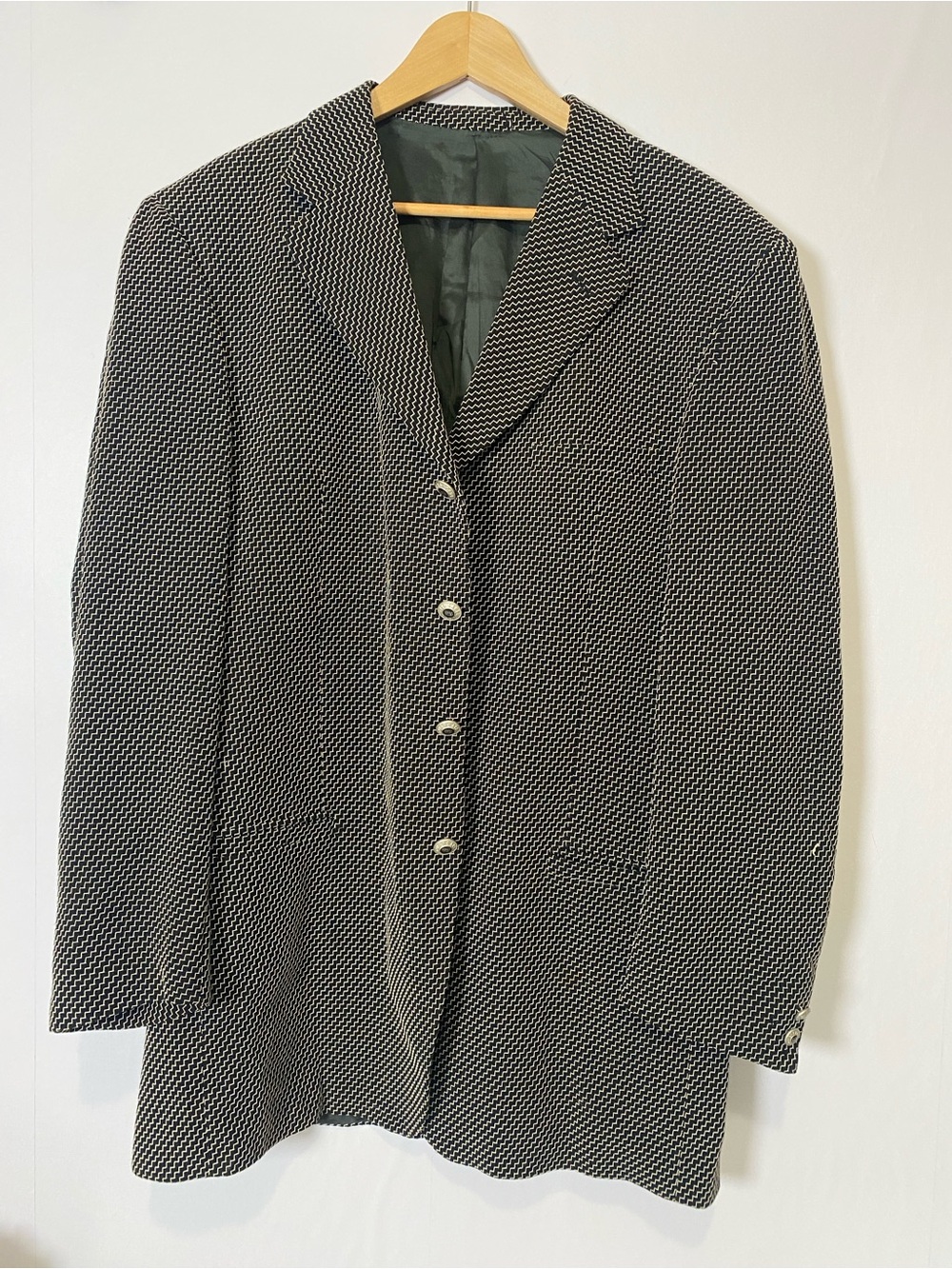 Versace Classic V2 Neiman Marcus Designer Collection Men's Blazer Sz 54L Blk Wht